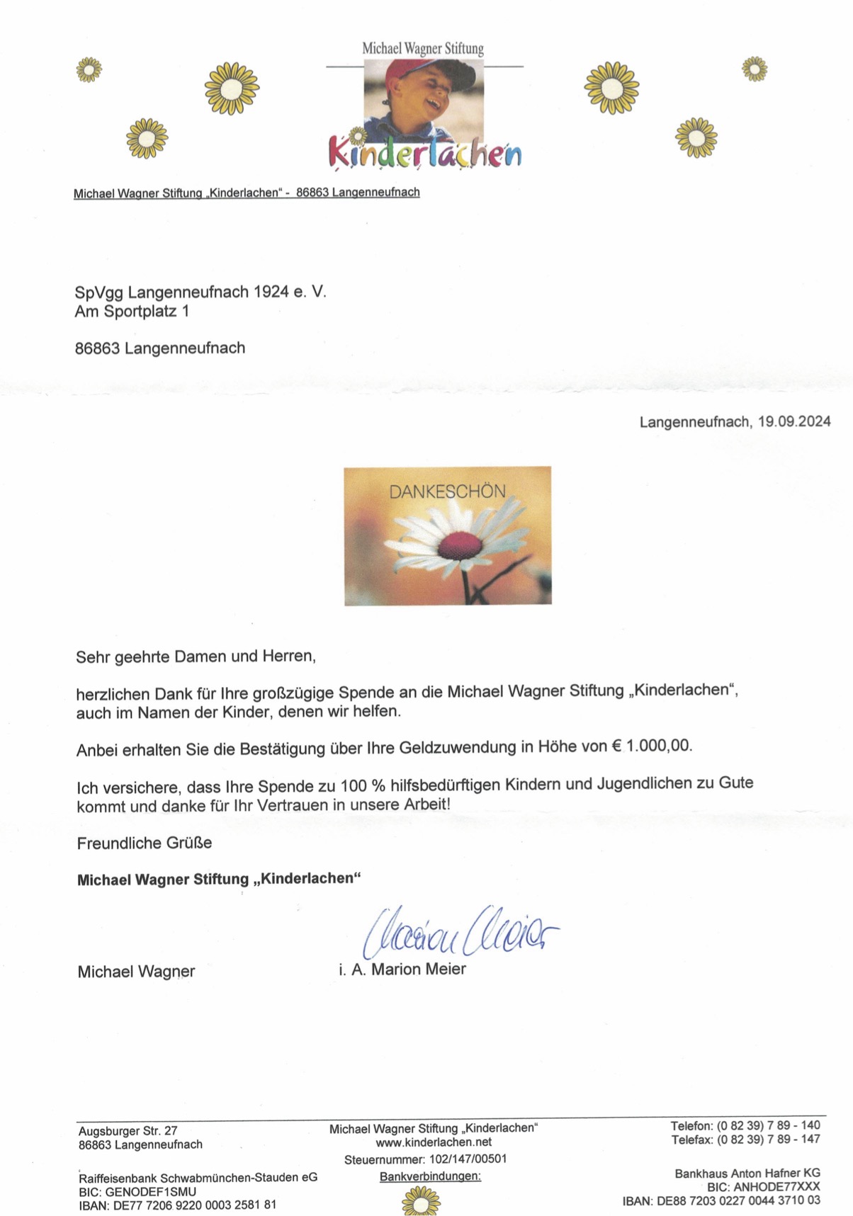 Spende Kinderlachen 2024